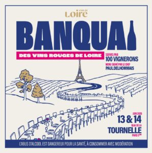 Affiche du Banquai des Vins Rouges de Loire – 13 et 14 juin 2026 quai de la Tournelle Paris